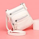 Rsslyn White Leather Bags Women's Bag Purses Flap Coin Purse Multi-Layer Casual Shoulder Bag