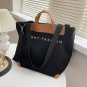 Rsslyn Canvas Casual Bag New Black Tote Bags Big Bag New Fashion Lady Messenger Canvas Tote Bag