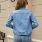 Rsslyn Denim Jackets for Women Tops Casual Long Sleeve Lapel Solid Button Down Chest Pocket