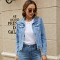 Rsslyn Basic Denim Jacket Tops for Women Slim White Black Jeans Top For Women Solid Denim Jacket