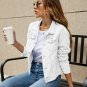 Rsslyn Basic Denim Jacket Tops for Women Slim White Black Jeans Top For Women Solid Denim Jacket