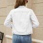 Rsslyn Basic Denim Jacket Tops for Women Slim White Black Jeans Top For Women Solid Denim Jacket