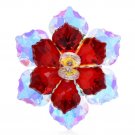 Rsslyn On-Hand Brooches for Women Star Flower Sparkling Faux Diamonds Party Brooches