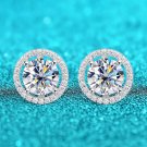 Rsslyn On-Hand Moissanite Bridal Earrings with Certificate Lab Diamond Production High-Quality AAA