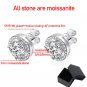Rsslyn On-Hand 2CT Moissanite Earrings with Certificate Lab Diamonds Hi-Quality AAA
