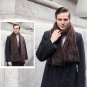 Rsslyn Unisex Scarf Men and Women Black Mink Fur Shawl Good Gift Real Fur Scarf Genuine Mink Scarf