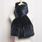 Rsslyn Unisex Scarf Men and Women Black Mink Fur Shawl Good Gift Real Fur Scarf Genuine Mink Scarf