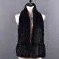 Rsslyn Unisex Scarf Men and Women Black Mink Fur Shawl Good Gift Real Fur Scarf Genuine Mink Scarf