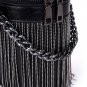 Rsslyn Black Unique Phone Bags New Fashion Beaded Black Phone Wallet Bags Black Tassel Bags