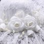 Rsslyn White Bridal Hat Lacy Victorian Style Elegant Wedding Accessories