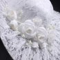 Rsslyn White Bridal Hat Lacy Victorian Style Elegant Wedding Accessories
