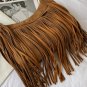 Rsslyn Bag with Fringe Blue Frosted PU Leather Tassel Fringe Bags Vintage Fashion Designer Bag