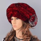 Rsslyn Beautiful Red Berets Caps for Women Winter rabbit fur Hat Casual Warm Winter Hats