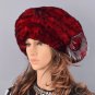 Rsslyn White Winter Hats Knitted 100% Natural Real Rex Rabbit Fur Beret Caps Ladies