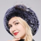 Rsslyn Slouchy Beanies New Lovely Lady Beret Caps Knitted Real Rex Rabbit Fur Beanie