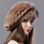 Rsslyn Navy Blue Berets New Mink Luxury Berets for Women Winter Hats Berets Navy Blue Mink Fur Hats