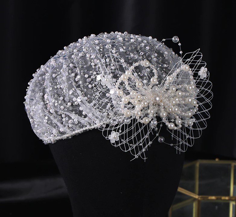 Rsslyn Wedding Head Cover White Veils Hairbands Hair Accessories Handmade Birdcage Veil