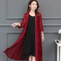 Rsslyn White Kimono White Lace Cardigan Mid-length Summer Mesh Shawl Loose Over-the-knee