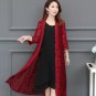Rsslyn Red Kimono Red Lace Cardigan Long Sleeve Summer Sun Protection Clothing Women Long Cardigans