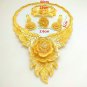 Rsslyn 3pcs/Set Choker Set Nigerian Wedding Jewelry Set Bridal Dubai Gold Jewelries African Necklace