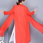 Rsslyn Thin Cardigan with Long Side Slits Beach Cover Spring Long Sleeve Summer Sun Protection