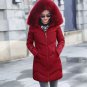 Rsslyn White Parka with White Fur Collar Detachable Collar Hooded Down Cotton Padded Parka