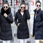 Rsslyn Padded White Parka for Women Slim Women Winter Jacket Cotton Padded Warm Thicken Coat Long