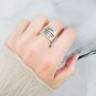 Rsslyn Silver Rings "You Are Stronger Than You Think" Resizable Platinum Plating Ladies Ring Unisex