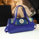 Rsslyn Blue Leather Bags for Women Blue Shoulder Bags Blue Totes Blue Purses Blue Leather Handbags