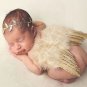 Rsslyn 2pcs/SET Newborn Photography Props Golden Angel Wing Baby Photos Props Feather Wing