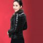 RssLyn TF Black Jacket Women Faux Fur Coat Leather Short Leather Jacket Cotton Down Short Leather