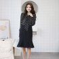 Rsslyn Women's Blouse Fall Wear Long Sleeves Shirt Bow Black White Polka Dot Tops