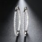 Rsslyn Lab Diamond Carat 1.56ct Full Moissanite Hoop Earrings S925 Sterling Silver Earrings
