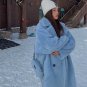 Rsslyn Fashion Trendy New Style Teddy Bear Pink Overcoat Jacket for Women Plus Size Overcoats