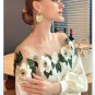 Rsslyn TF New Fashion Blouses for Women Ivory White Satin Loose Fashion Off Shoulder Tops for Women