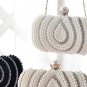 Rsslyn Pearl Clutches for Women Pearl Shoulder Bags White Bridal Bags White Handbags Luxury Style