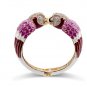 Rsslyn Red Bangles Double Macaw Heads Enamel Cuff Red Bracelet Statement Bangle for Women
