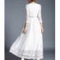 Rsslyn On-Hand White Bridal Dress Lacy White Maxi Dresses for Women Detachable Belt White Dress
