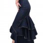 Rsslyn Navy Blue Mermaid Skirts Body Fit Skirts Mexican Style Stretchable Skirts for Women