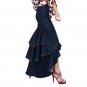 Rsslyn Navy Blue Mermaid Skirts Body Fit Skirts Mexican Style Stretchable Skirts for Women