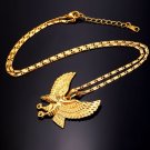 Rsslyn New Stainless Steel Necklaces for Men Bald Eagle Choker Silver Eagles Boys Fashion Jewelries