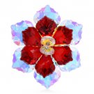 Rsslyn Red Star Brooch for Christmas Birthday Gift Brooch and Pin for Women Special Gift Red Pins