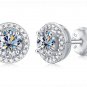 Hypoallergenic Earrings Four Claw D Color Full Moissanite Stud Earring S925 Sterling Silver LMF24-4