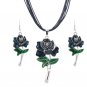 Sweet Lily Rose Necklace with matching Rose Earrings Jewelry sets for Women LMF24-20