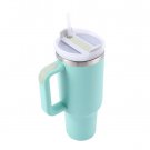 Turquoise Cups Large Capacity 1200ml Tumbler with Handle Lid Straw Stainless Steel Cups LMF24-25