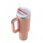 Turquoise Cups Large Capacity 1200ml Tumbler with Handle Lid Straw Stainless Steel Cups LMF24-25