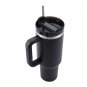 Turquoise Cups Large Capacity 1200ml Tumbler with Handle Lid Straw Stainless Steel Cups LMF24-25