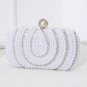 New White Cluch Wedding Purse Handbags Beaded Pearl Bags Evening Clutch Bags Latch LMF24-26