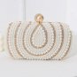 New White Cluch Wedding Purse Handbags Beaded Pearl Bags Evening Clutch Bags Latch LMF24-26
