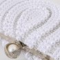 New White Cluch Wedding Purse Handbags Beaded Pearl Bags Evening Clutch Bags Latch LMF24-26